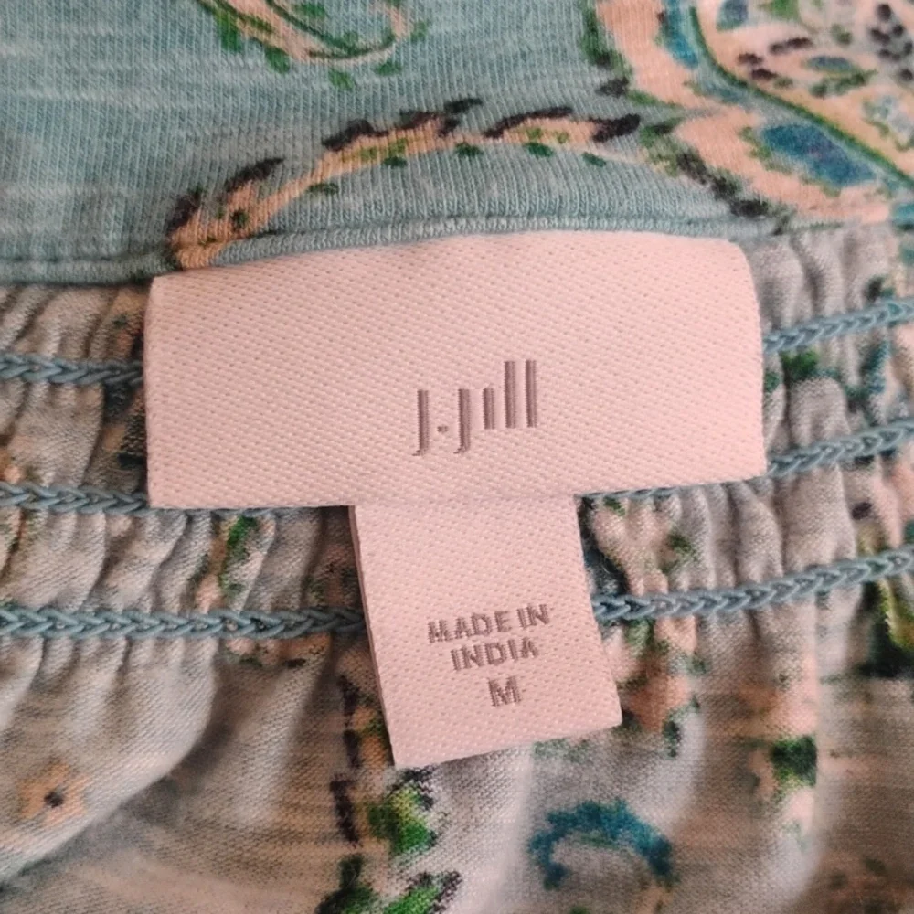 J. Jill Floral Paisley Button-Up Blouse Medium - Picture 2 of 5